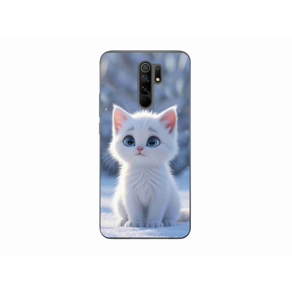 Gél borítás mmCase a Xiaomi Redmi 9-hez - fehér cica 3