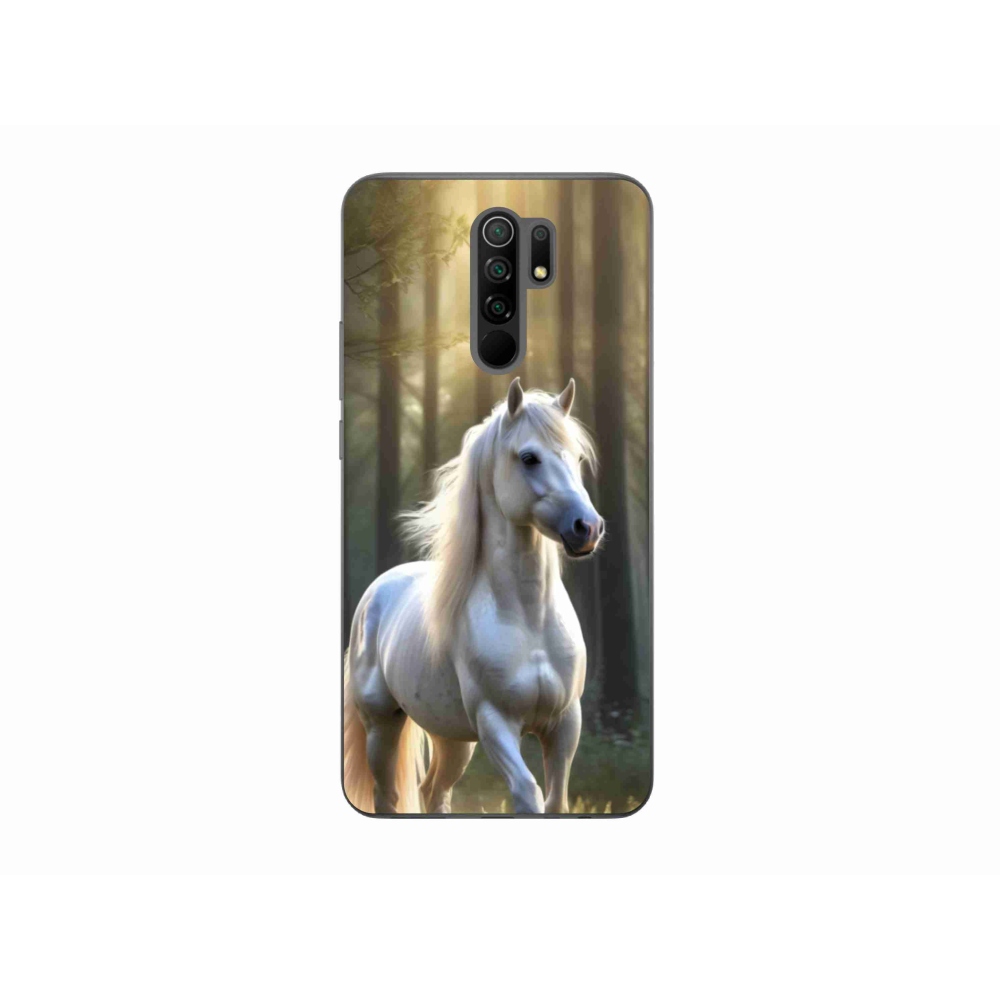 Gél borító mmCase a Xiaomi Redmi 9-hez - fehér ló 3