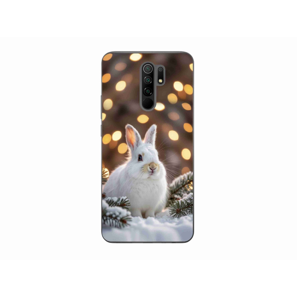 Gél borítás mmCase a Xiaomi Redmi 9-hez - fehér nyúl