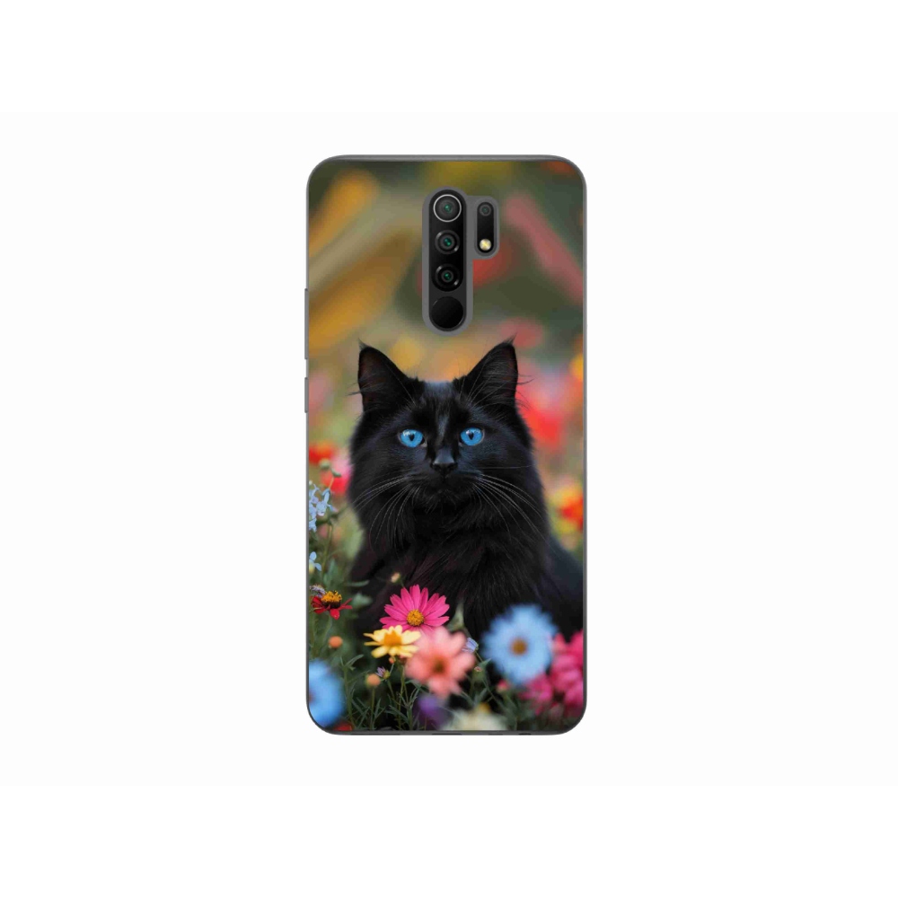 Gél borítás mmCase a Xiaomi Redmi 9-hez - fekete cica 4