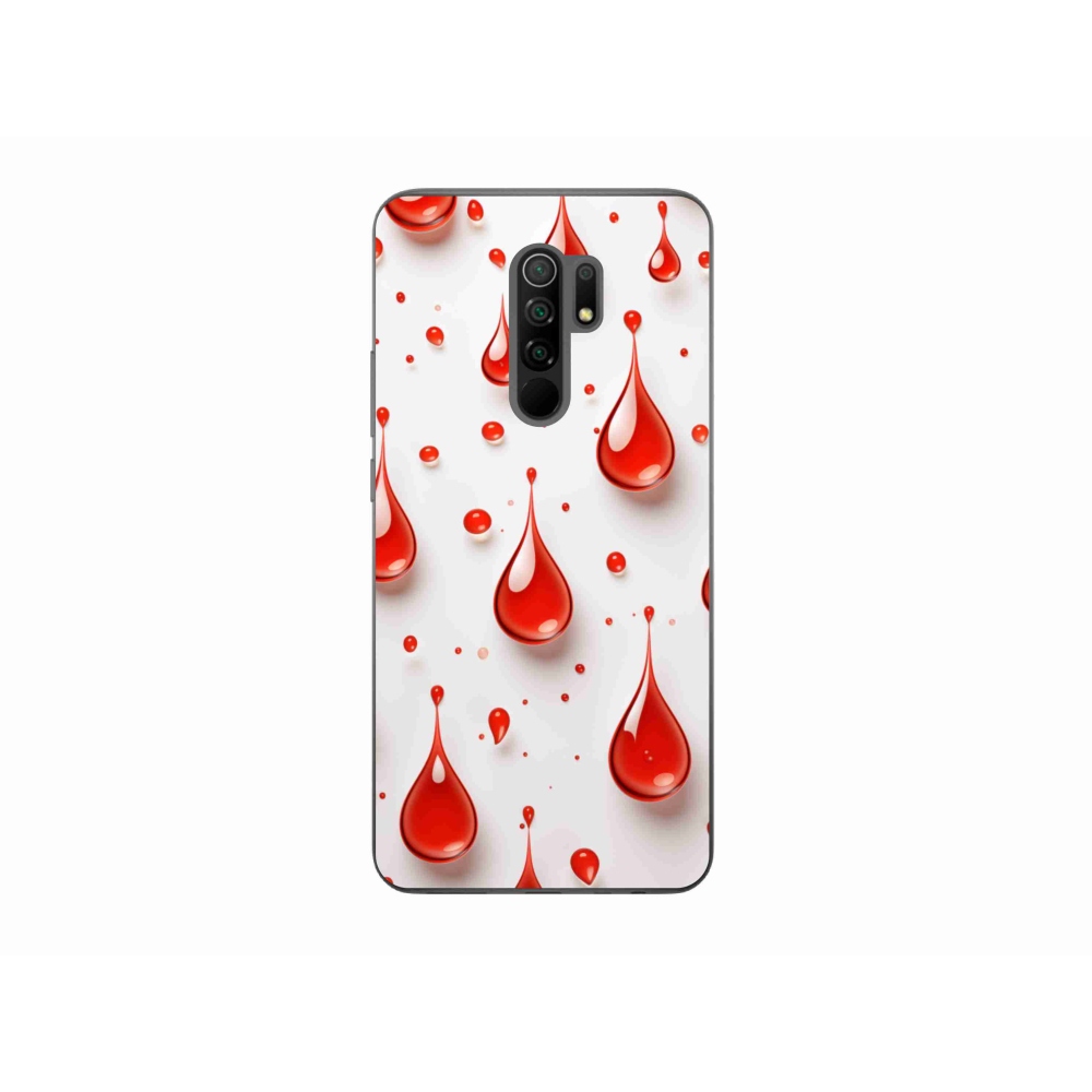 Gél borítás mmCase a Xiaomi Redmi 9-hez - piros cseppek