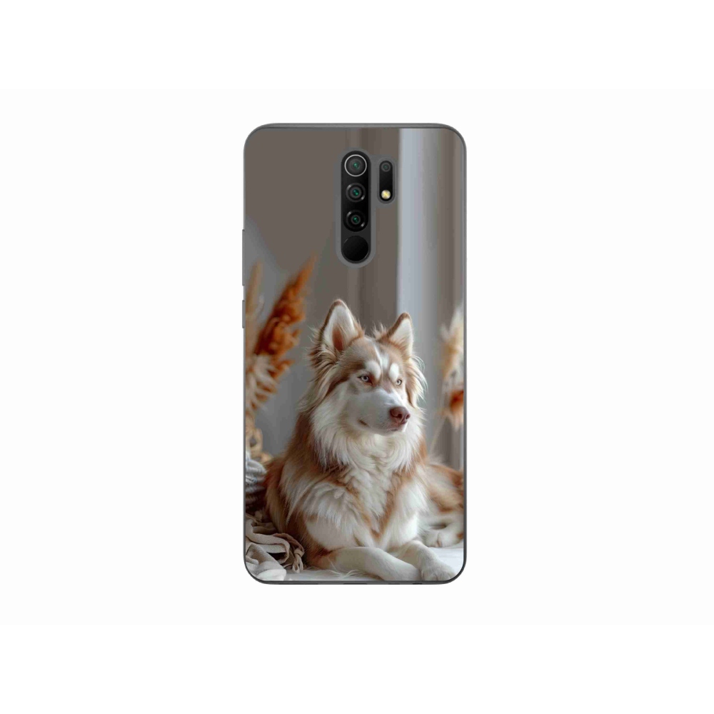 Gél borítás mmCase a Xiaomi Redmi 9-hez - csendes szibériai husky