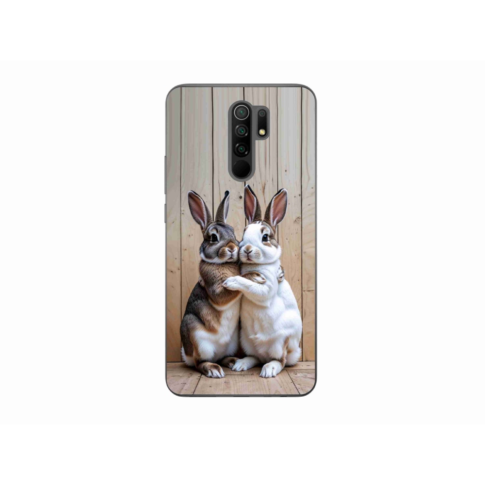 Gél borítás mmCase a Xiaomi Redmi 9-hez - nyúl pár