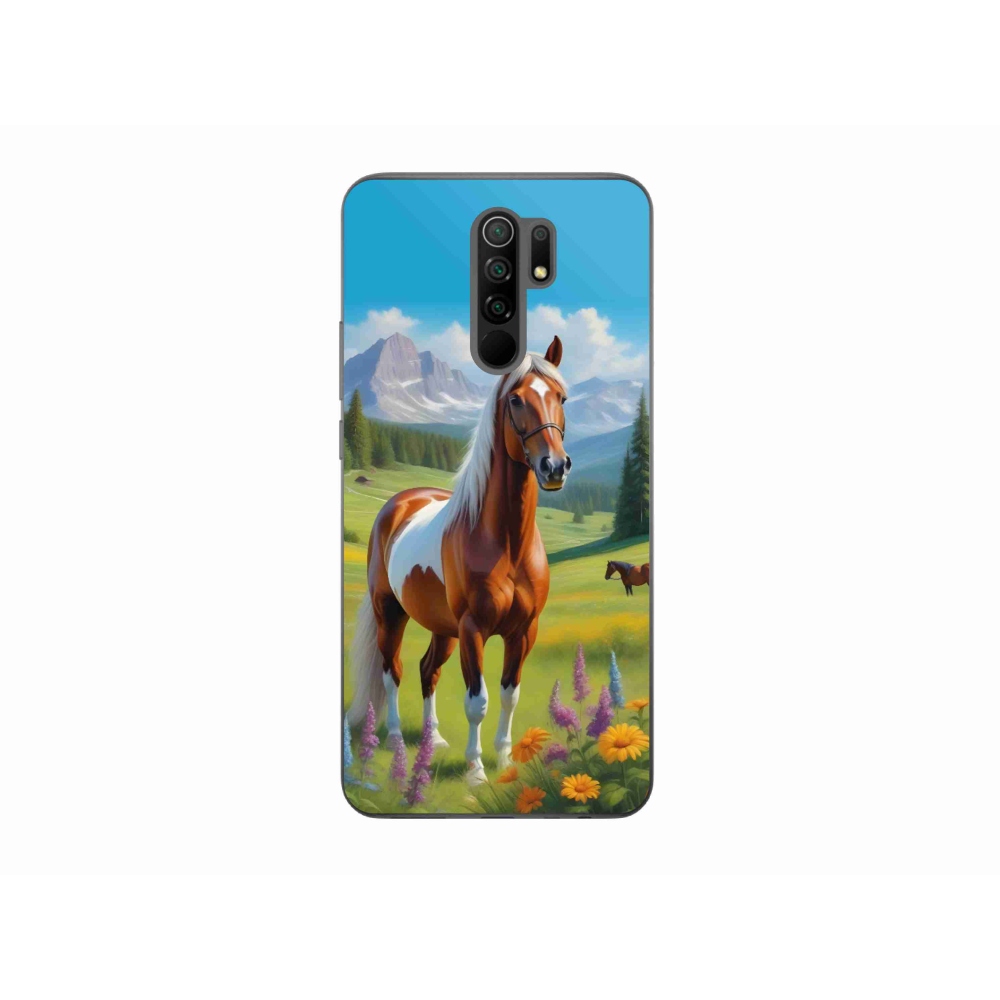 Gél borítás mmCase a Xiaomi Redmi 9-hez - ló a réten