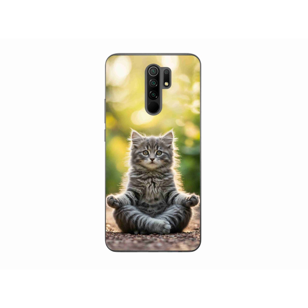 Gél borító mmCase a Xiaomi Redmi 9-hez - meditáló cica