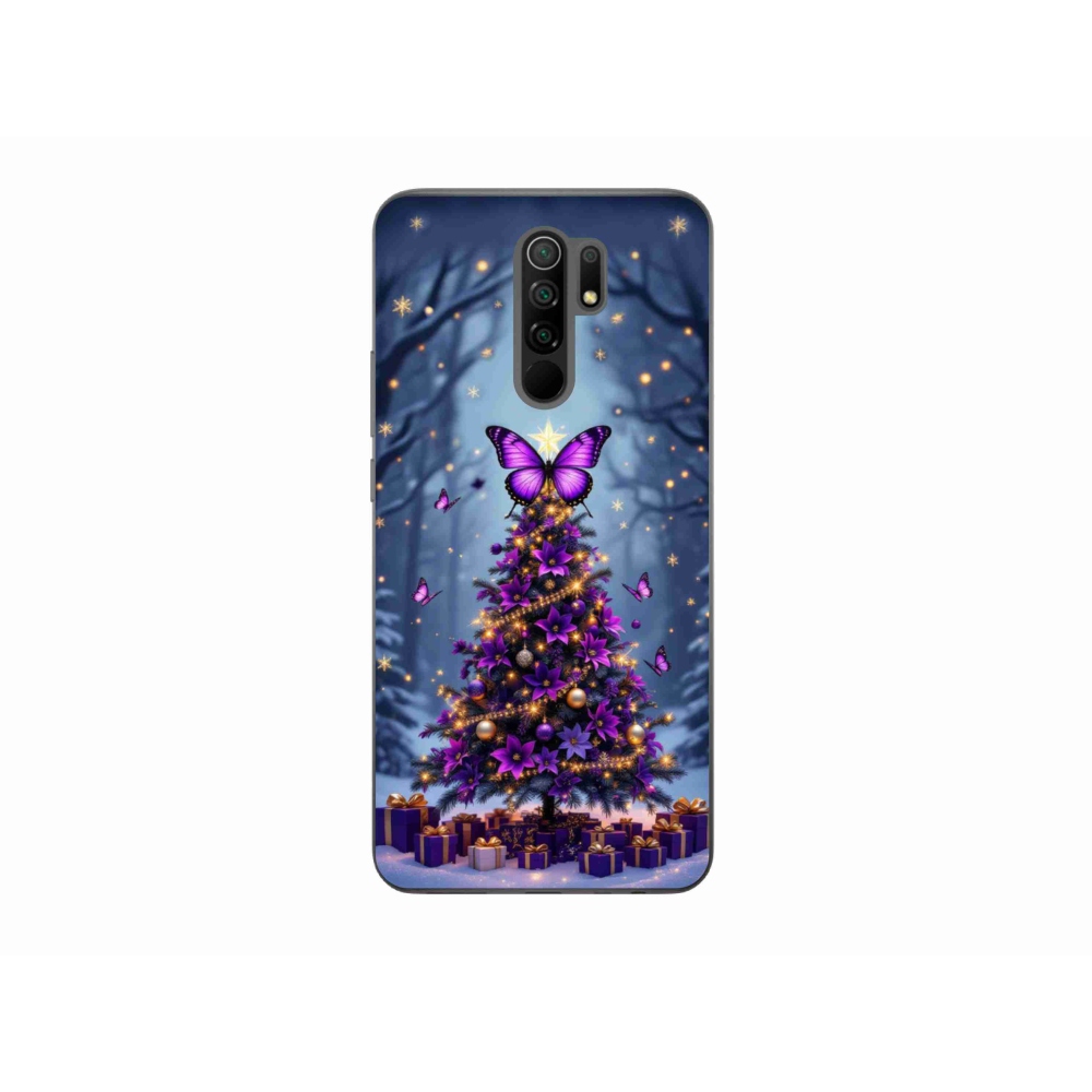 Gél borítás mmCase a Xiaomi Redmi 9-hez - pillangó karácsonyfa