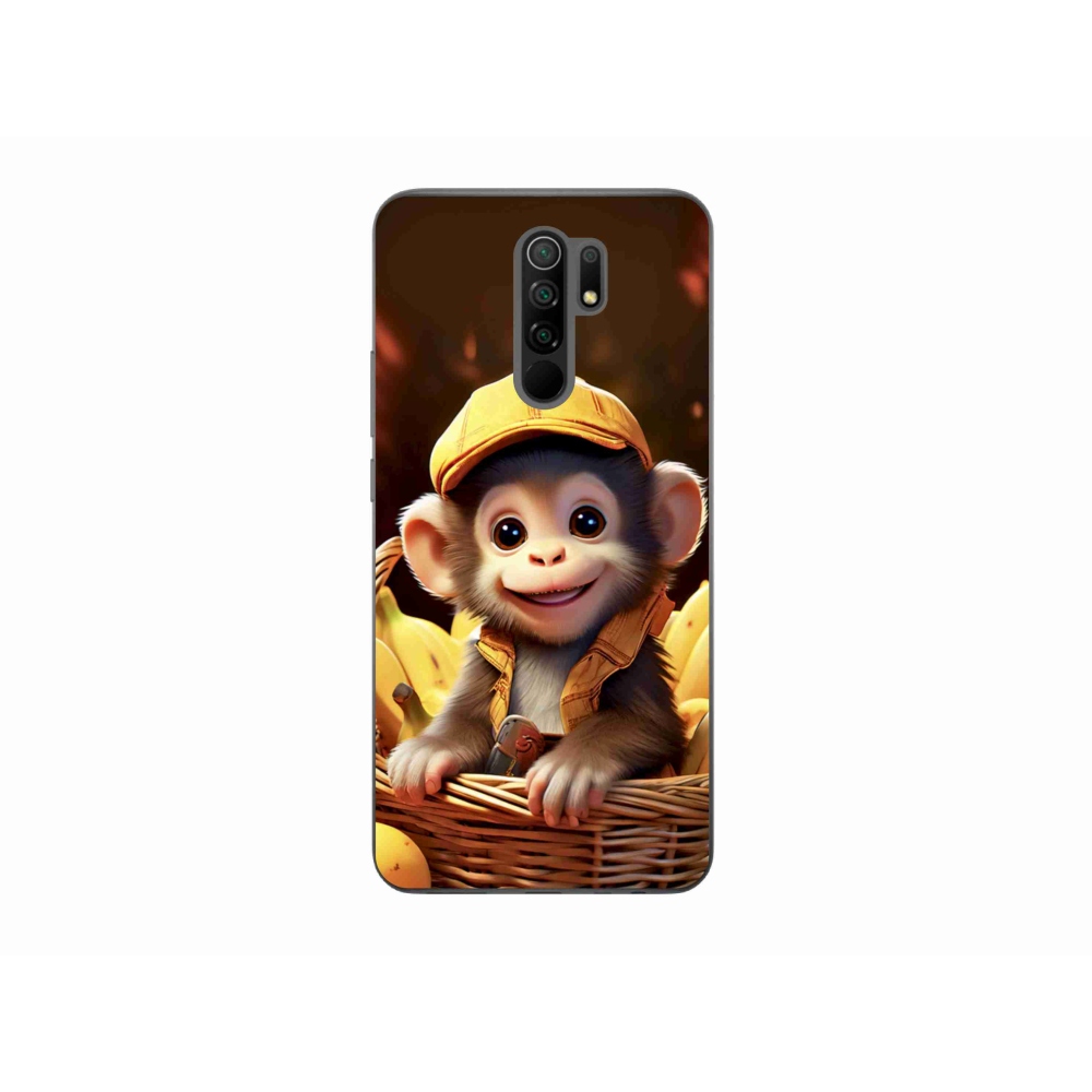 Gél borítás mmCase a Xiaomi Redmi 9-hez - majom a kosárban