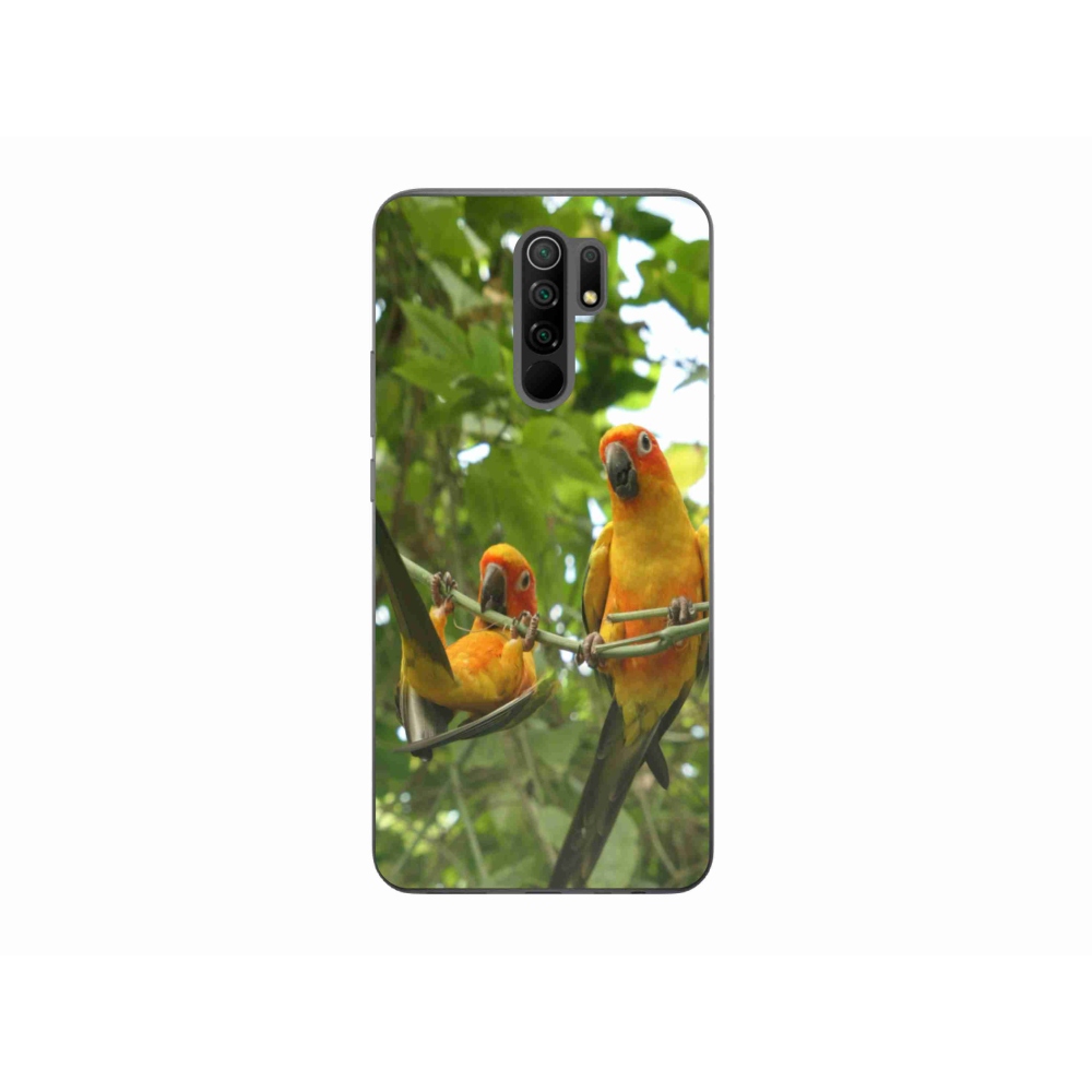 Gél borító mmCase a Xiaomi Redmi 9-hez - papagájok aratingy