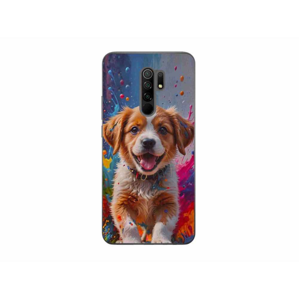 Gél borító mmCase a Xiaomi Redmi 9-hez - aranyos kiskutya 3