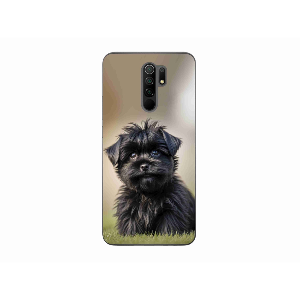 Gél borítás mmCase a Xiaomi Redmi 9-hez - aranyos fekete kutya