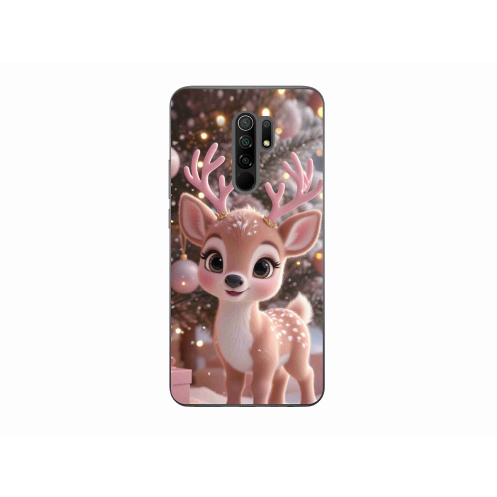 Gél borítás mmCase a Xiaomi Redmi 9-hez - aranyos rénszarvas