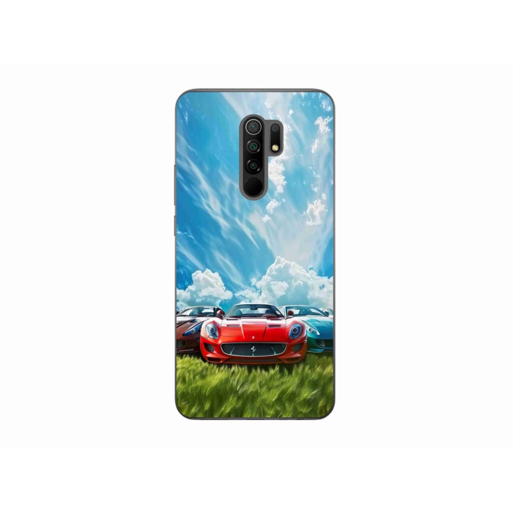 Gél borító mmCase a Xiaomi Redmi 9-hez - sportkocsikhoz