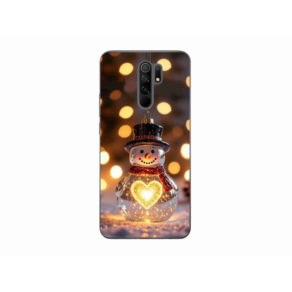 Gél borítás mmCase a Xiaomi Redmi 9-hez - Karácsonyi hóember