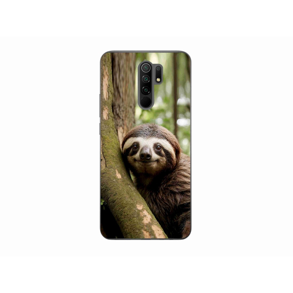 Gél borítás mmCase a Xiaomi Redmi 9-hez - mosolygó lajhár
