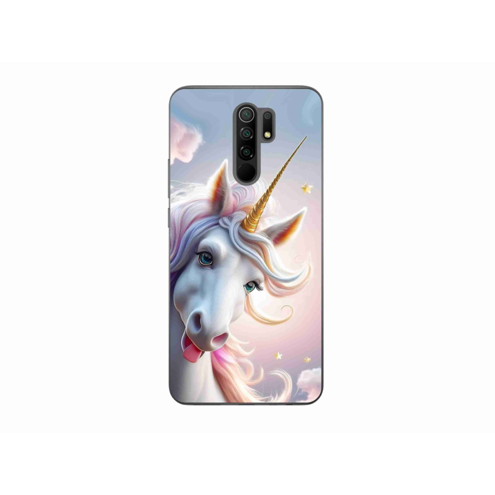 Gél borítás mmCase a Xiaomi Redmi 9-hez - vidám egyszarvú