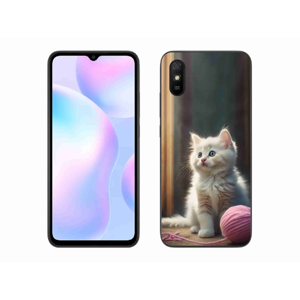 Gél borítás mmCase a Xiaomi Redmi 9A számára - fehér cica 2