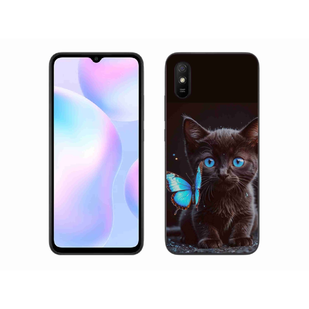 Gél borítás mmCase a Xiaomi Redmi 9A számára - fekete cica 3