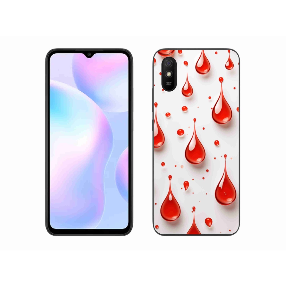 Gél borítás mmCase a Xiaomi Redmi 9A-hoz - piros cseppek