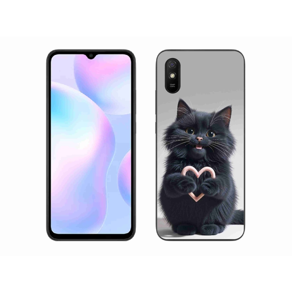 Gél borító mmCase a Xiaomi Redmi 9A számára - macska szeretet 3