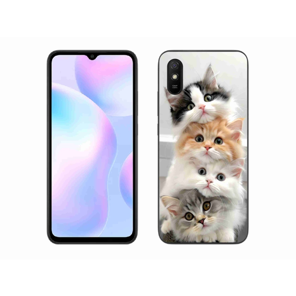 Gél borítás mmCase a Xiaomi Redmi 9A számára - macska csokor