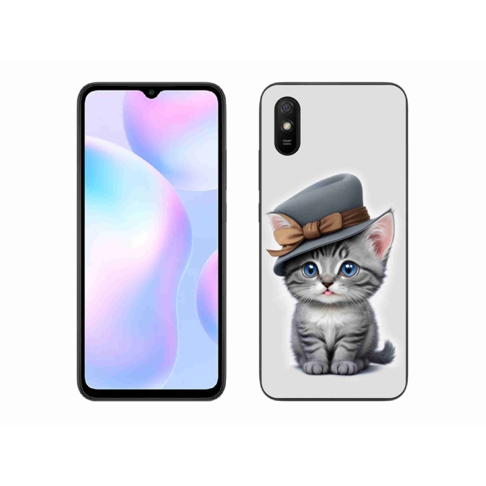 Gél borítás mmCase a Xiaomi Redmi 9A számára - cica sapkával