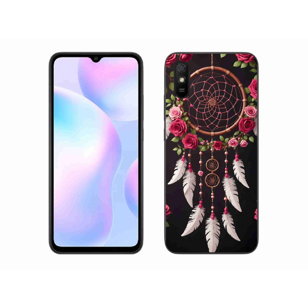 Gél borító mmCase a Xiaomi Redmi 9A számára - álomfogó rózsákkal