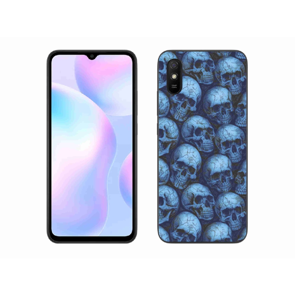 Gél borítás mmCase a Xiaomi Redmi 9A számára - koponyák