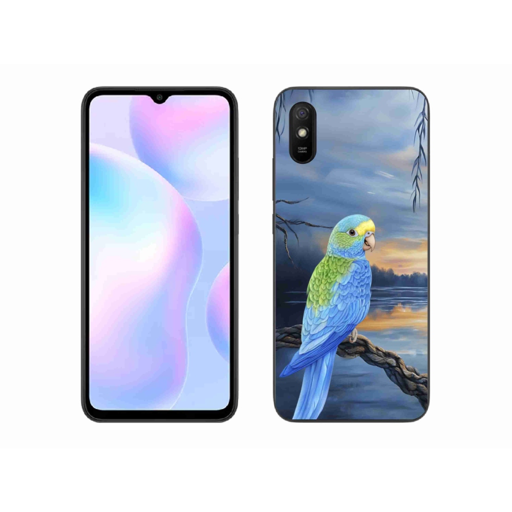 Gél borítás mmCase a Xiaomi Redmi 9A számára - kék papagáj