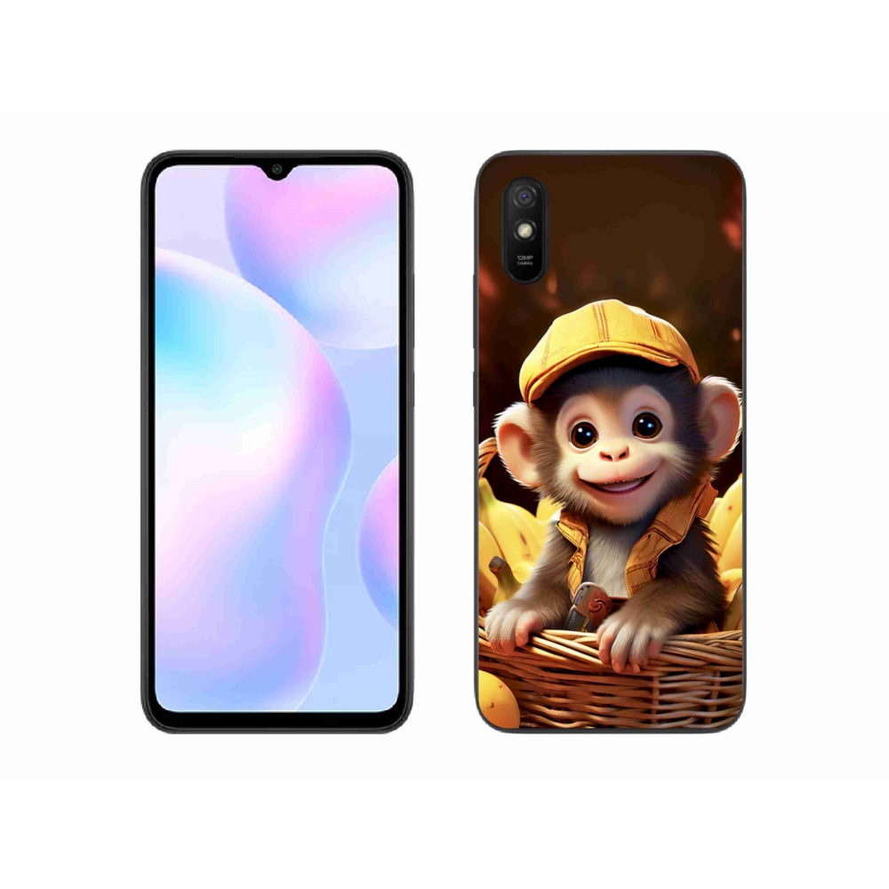 Gél borítás mmCase a Xiaomi Redmi 9A számára - majom a kosárban