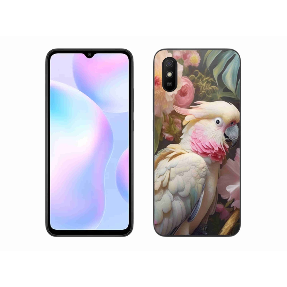 Gél borítás mmCase a Xiaomi Redmi 9A számára - papagáj kakadu rózsaszín 2