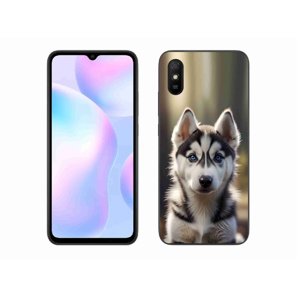 Gél borítás mmCase a Xiaomi Redmi 9A számára - aranyos szibériai husky