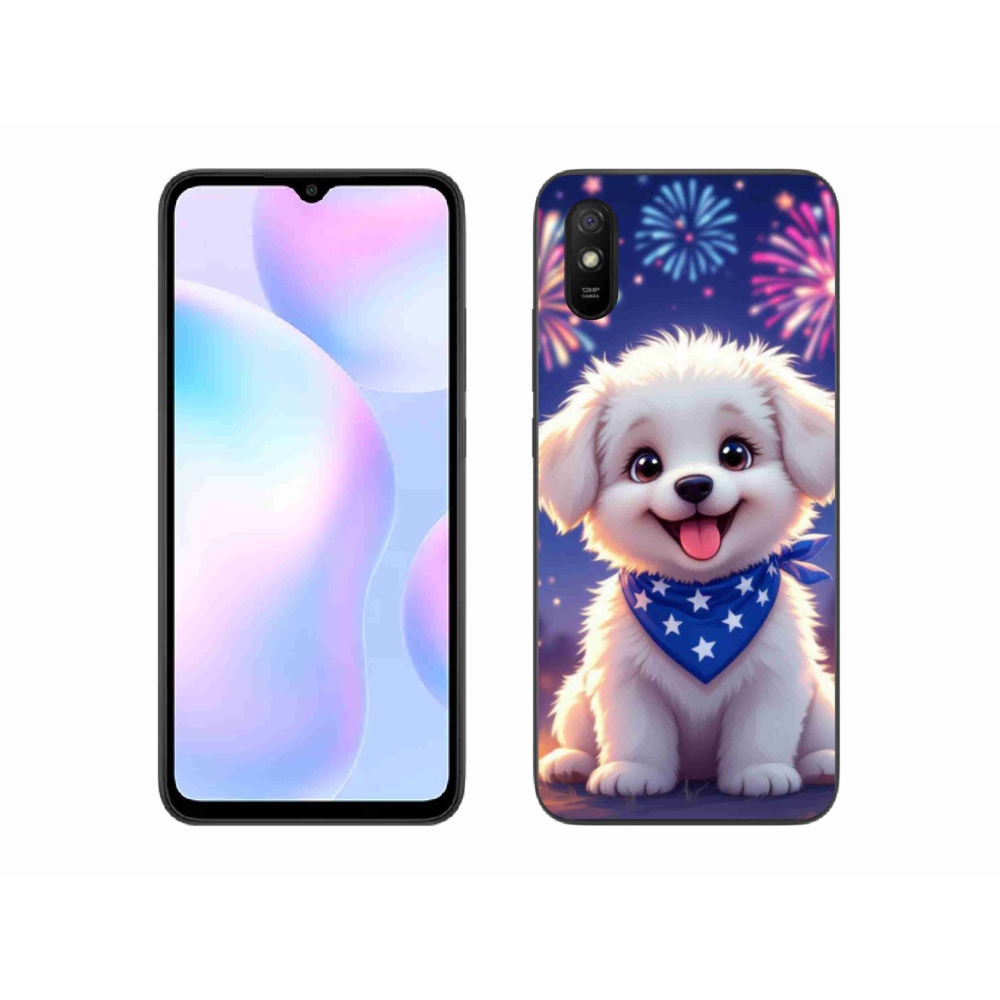 Gél borítás mmCase a Xiaomi Redmi 9A számára - ünnepi kiskutya