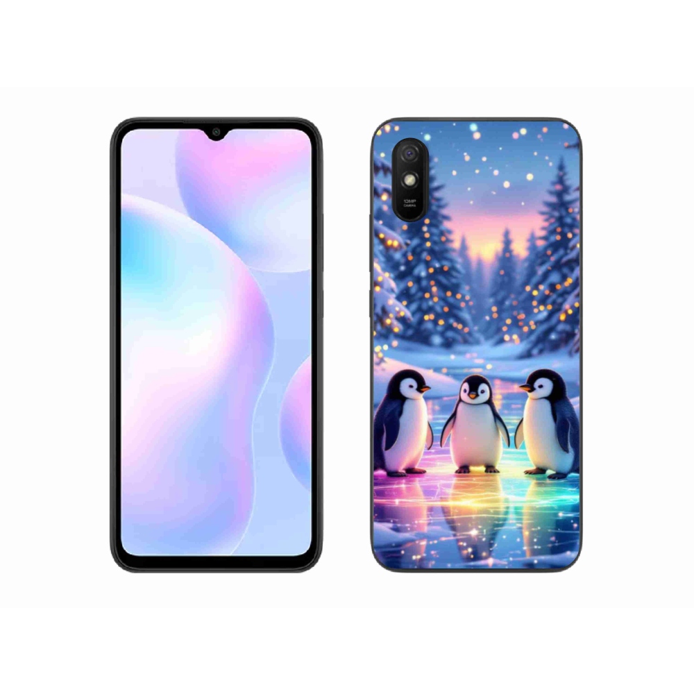 Gél borítás mmCase a Xiaomi Redmi 9A számára - pingvinek