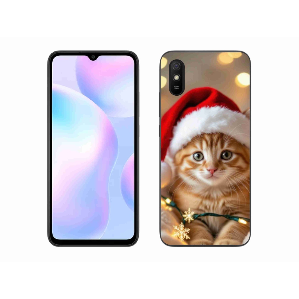 Gél borítás mmCase a Xiaomi Redmi 9A számára - Karácsonyi cica