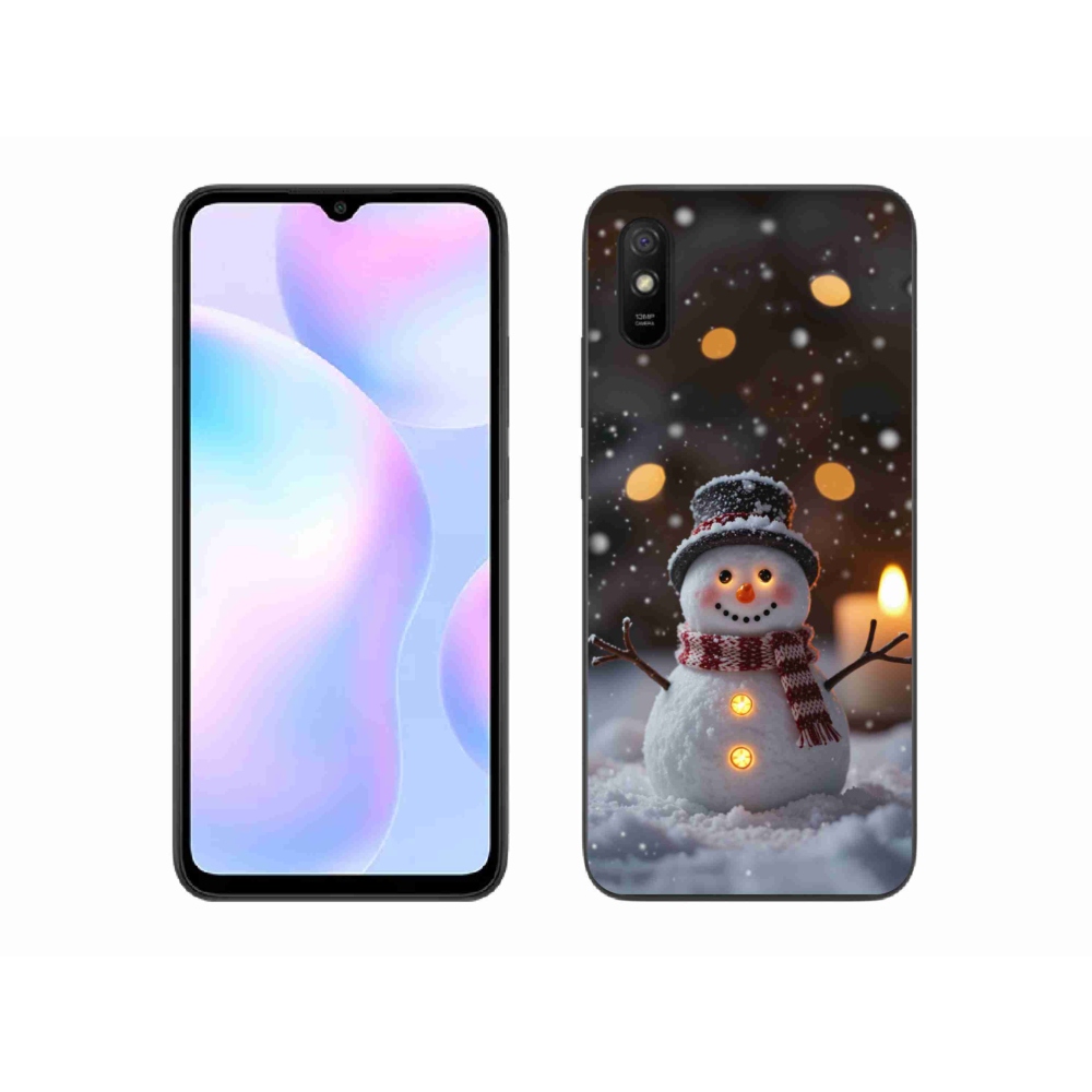 Gél borítás mmCase a Xiaomi Redmi 9A - boldog hóemberhez