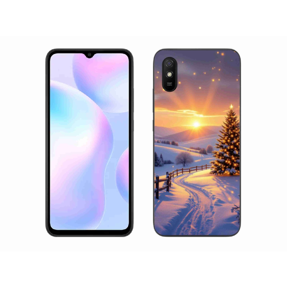 Gél borítás mmCase a Xiaomi Redmi 9A számára - téli tájkép