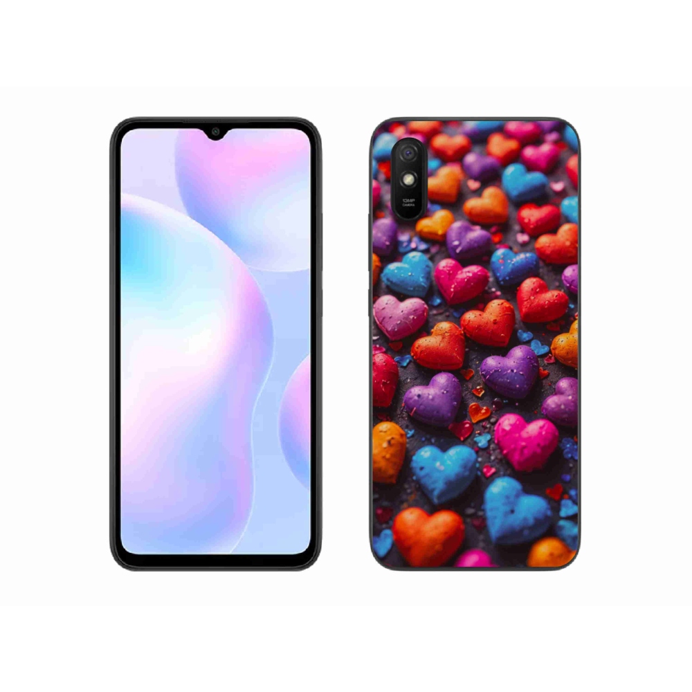 Gél borítás mmCase a Xiaomi Redmi 9AT-hoz - színes szív