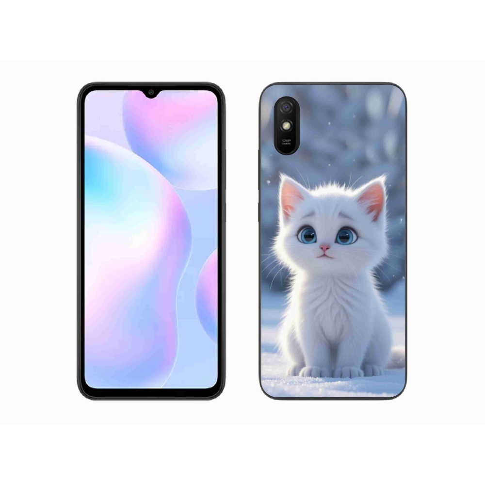 Gél borítás mmCase a Xiaomi Redmi 9AT-hoz - fehér cica 3