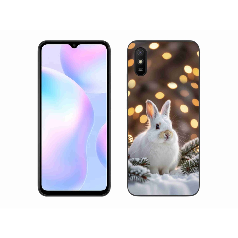 Gél borító mmCase a Xiaomi Redmi 9AT-hoz - fehér nyúl