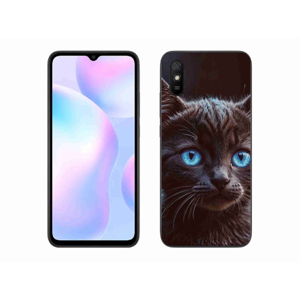 Gél borítás mmCase a Xiaomi Redmi 9AT-hoz - fekete cica 2