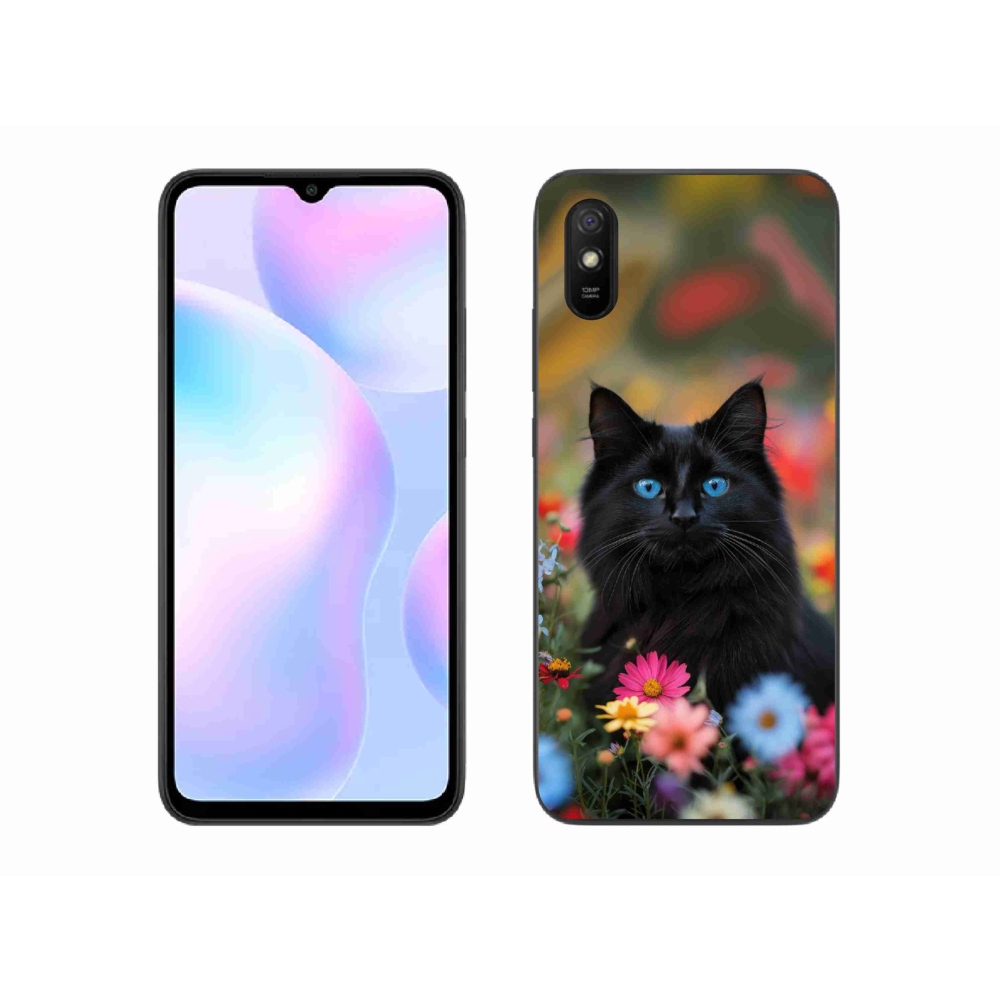 Gél borítás mmCase a Xiaomi Redmi 9AT-hoz - fekete cica 4