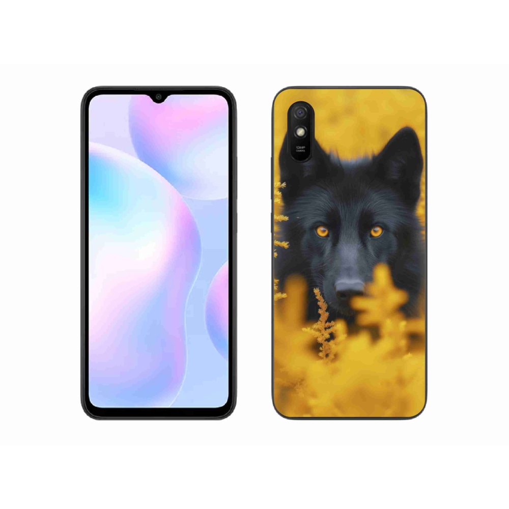 Gél borítás mmCase a Xiaomi Redmi 9AT-hoz - fekete farkas 2