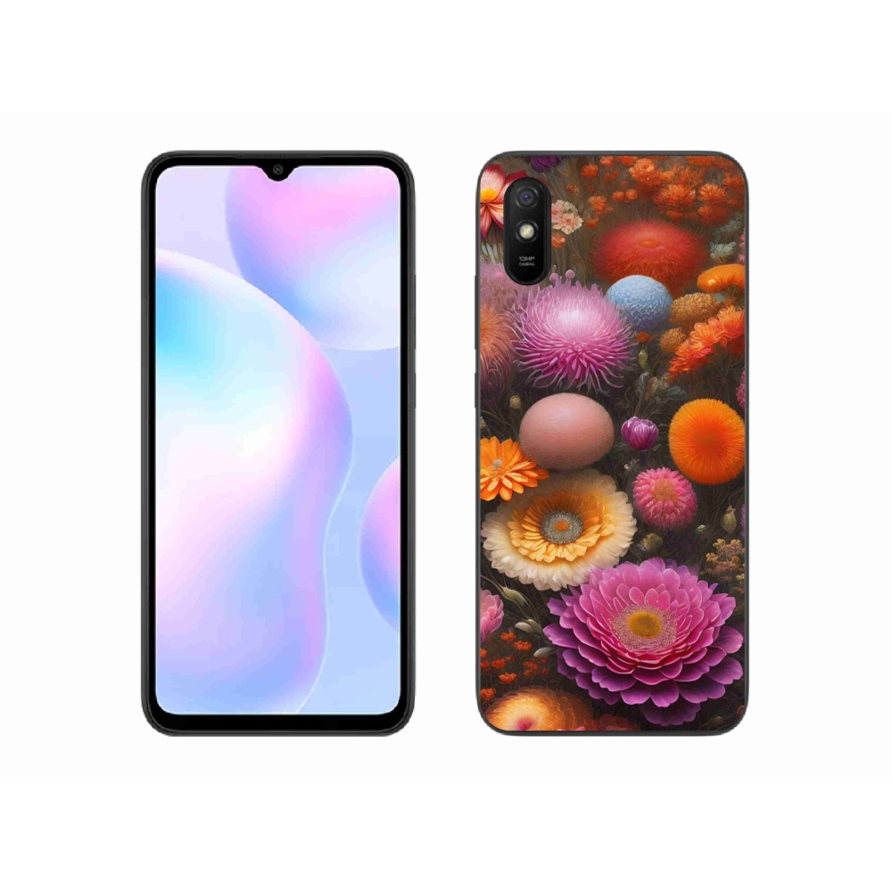 Gél borító mmCase a Xiaomi Redmi 9AT számára - virágos kompozíció