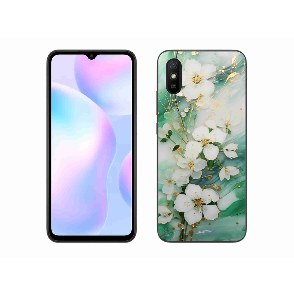 Gél borító mmCase a Xiaomi Redmi 9AT számára - finom virágok