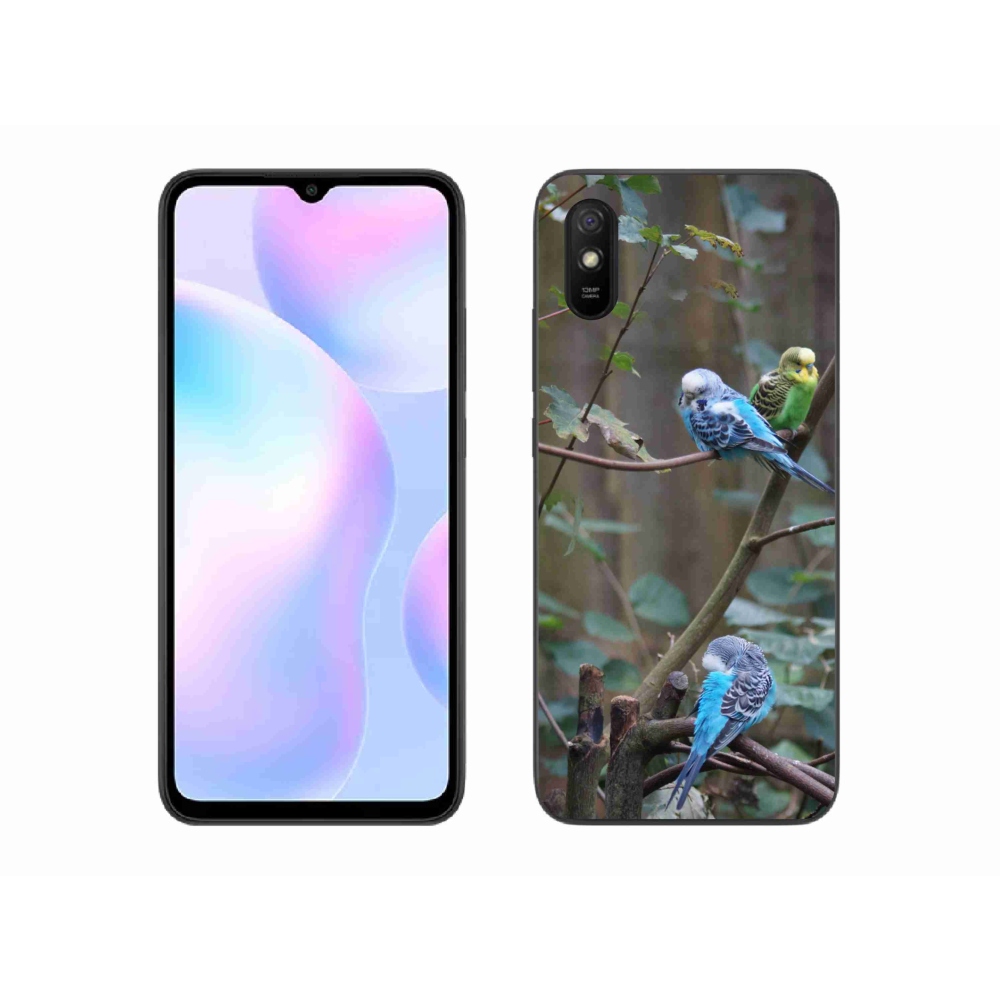 Gél borító mmCase a Xiaomi Redmi 9AT számára - papagájok az ágon