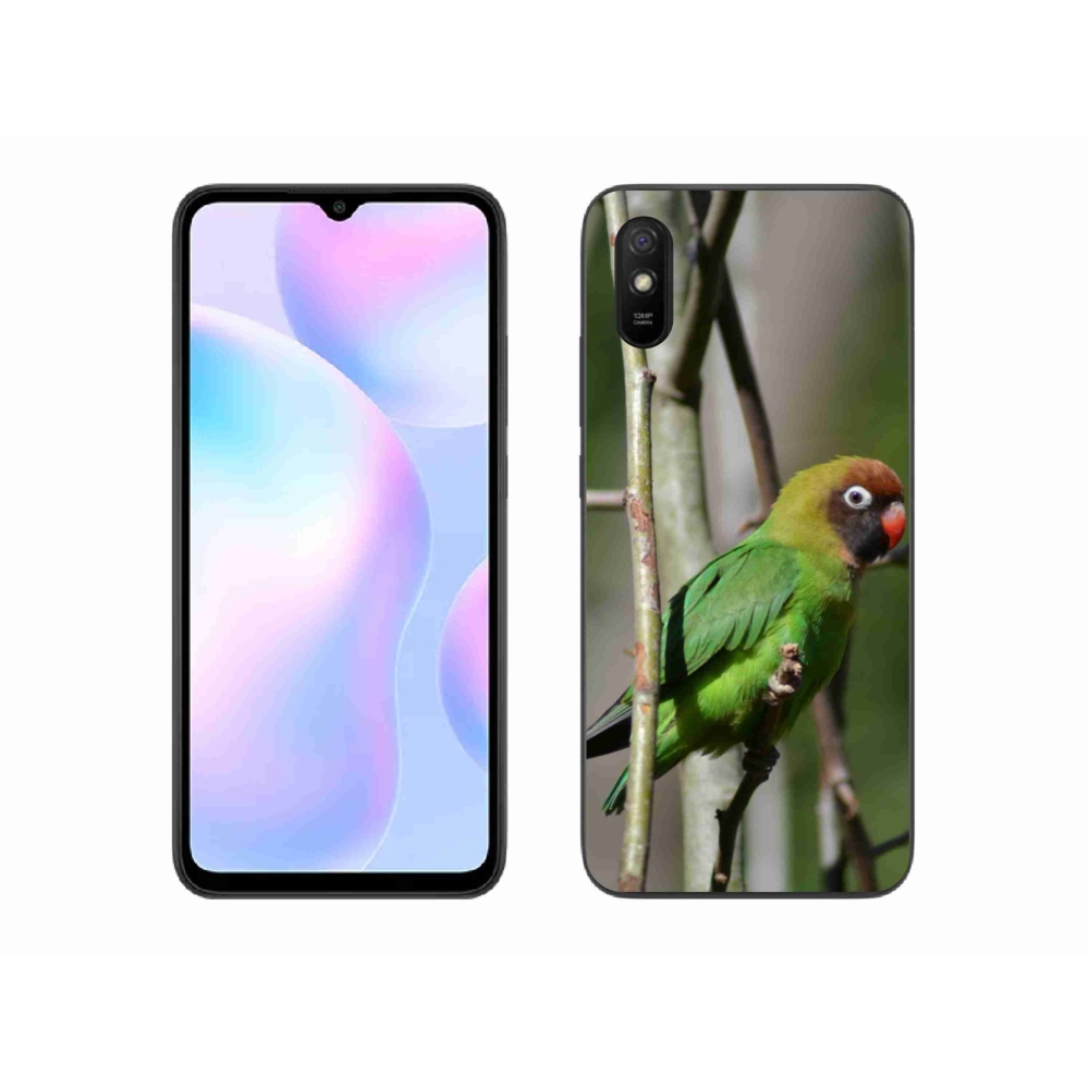 Gél borítás mmCase a Xiaomi Redmi 9AT számára - papagáj agapornis