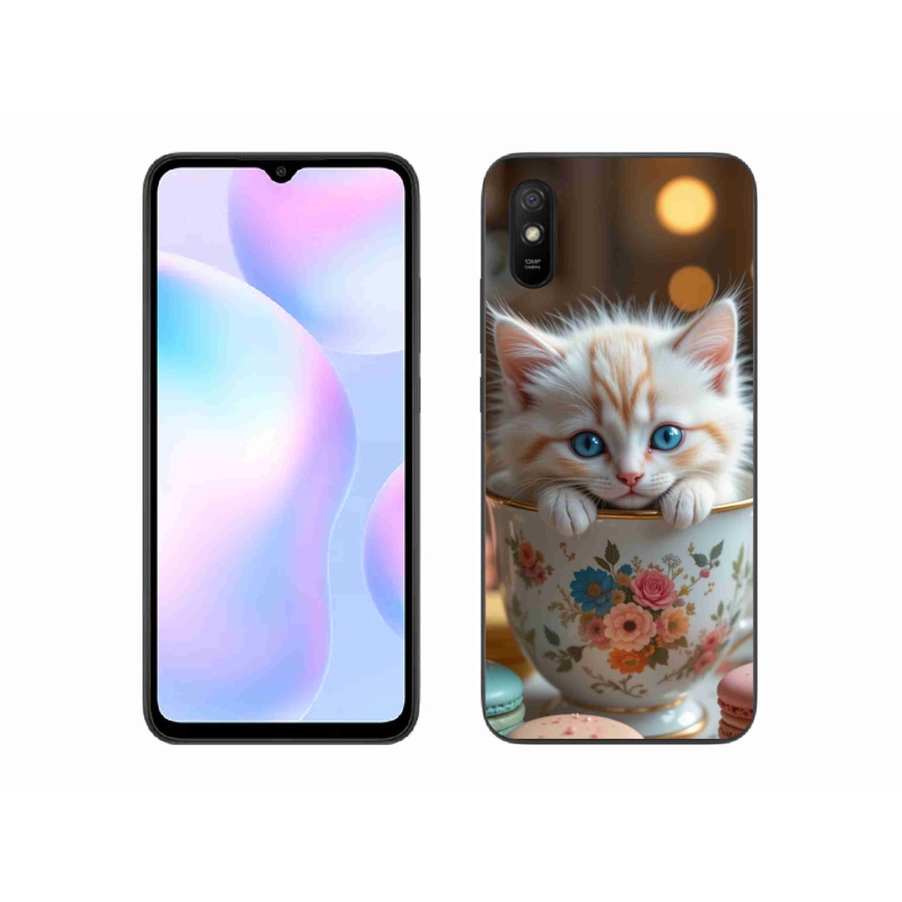 Gél borító mmCase a Xiaomi Redmi 9AT-hoz - aranyos cica 6
