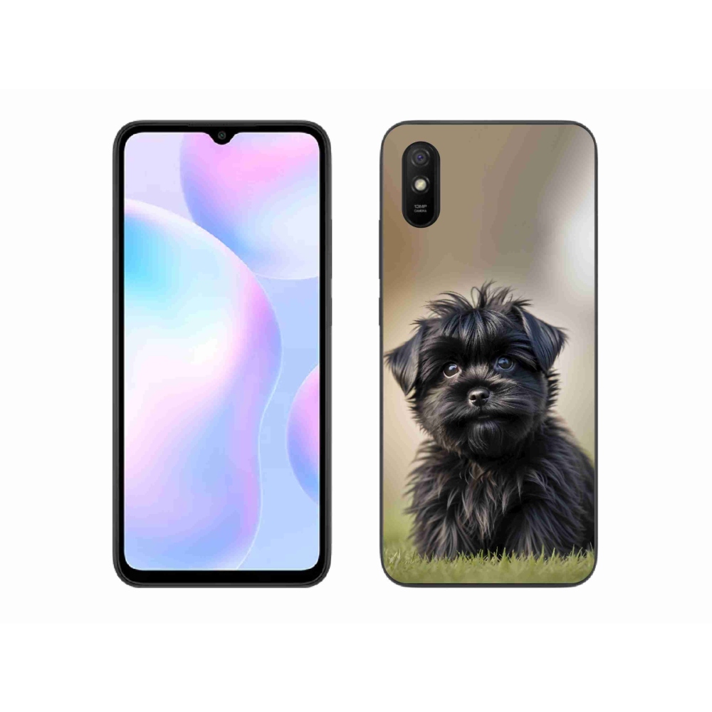 Gél borítás mmCase a Xiaomi Redmi 9AT-hoz - aranyos fekete kutya