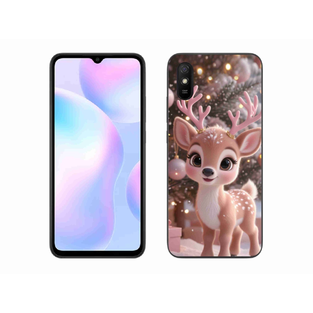 Gél borítás mmCase a Xiaomi Redmi 9AT számára - aranyos rénszarvas