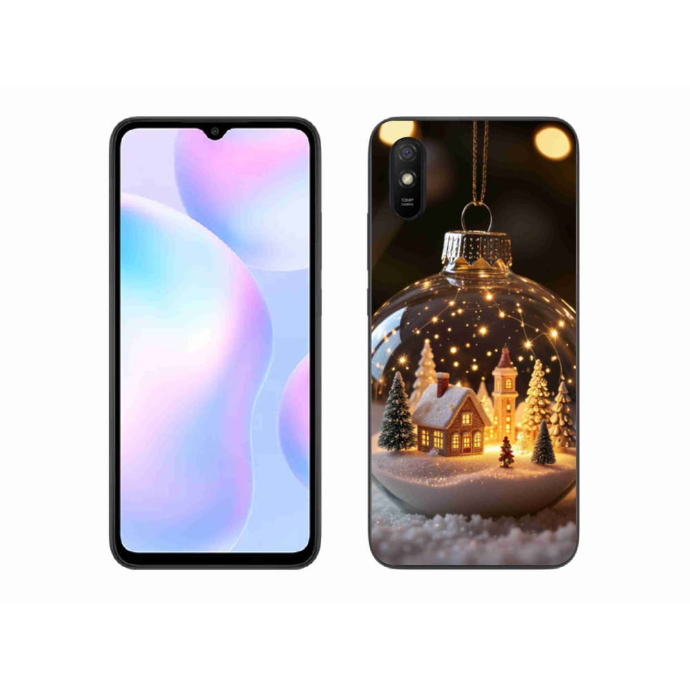 Gél borító mmCase a Xiaomi Redmi 9AT számára - Karácsonyi golyók 3